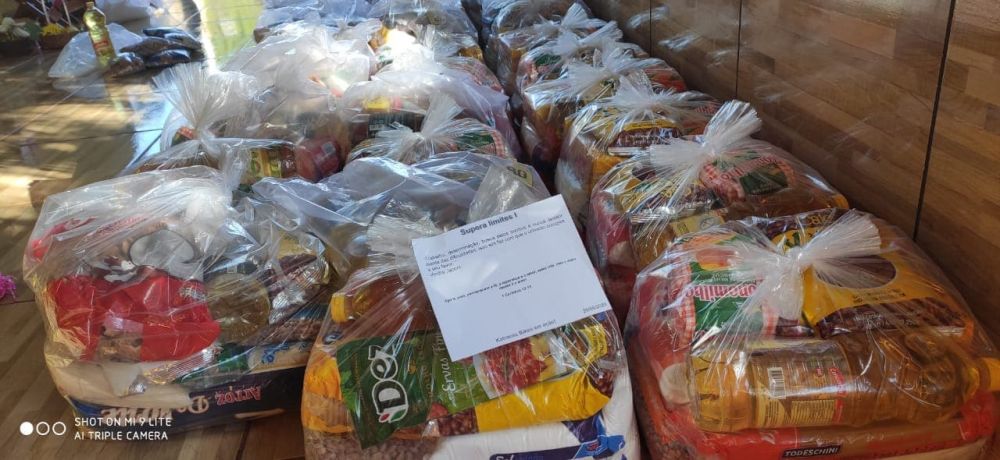 Alimentos arrecadado pelo grupo de atletas - Foto: Catrakas Bike 