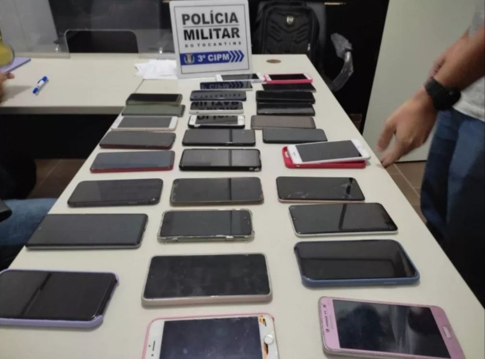 Celulares furtados em Palmas s&atilde;o recuperados &mdash; Foto: Divulga&ccedil;&atilde;o/PM Colinas do TO