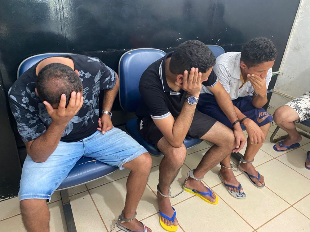 Natanael Fernandes da Cruz, 36 anos, Diego Ferreira, 35 anos, Jefferson Diego Mendes dos Santos, 34 anos, Jaildo C&acirc;mpelo da Silva e Silva, 32 anos e J&uacute;nior M&aacute;rcio Laudares da Silva, 35 anos - Foto: Alessandro Ferreira / Ag&ecirc;ncia Tocantins