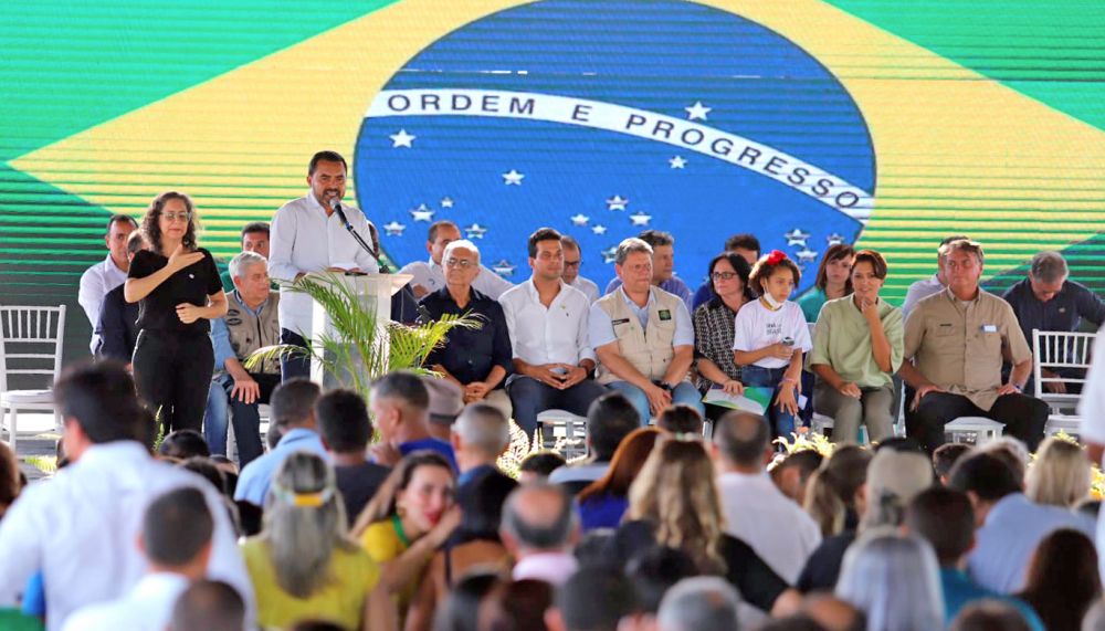 Durante o lan&ccedil;amento, o governador Wanderlei Barbosa destacou as obras no Tocantins que precisam de incentivo do governo federal e disse que conta com o apoio do Presidente Jair Bolsonaro - Foto: Antonio Gon&ccedil;alves/Governo do Tocantins