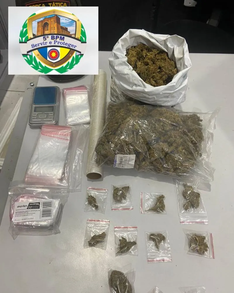 Drogas apreendidas - Foto: Divulga&ccedil;&atilde;o / Ascom5&ordm; BPM