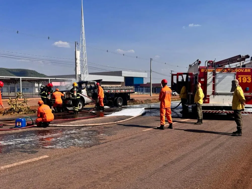 O Corpo de Bombeiros foi acionado e chegou ao local em poucos minutos, conseguindo extinguir o fogo &ndash; Foto: Allessandro Ferreira / Ag&ecirc;ncia Tocantins