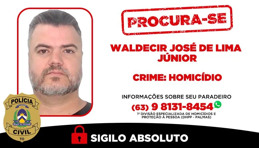 Pol&iacute;cia Civil intensifica buscas por suspeito de matar vigilante em galeria no centro de Palmas - Foto: Divulga&ccedil;&atilde;o SSP TO