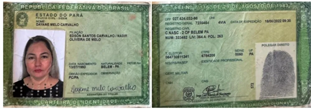 No momento da pris&atilde;o em Palmas, a mulher apresentou uma carteira de identidade falsificada &ndash; Foto: Allessandro Ferreira / Ag&ecirc;ncia Tocantins 