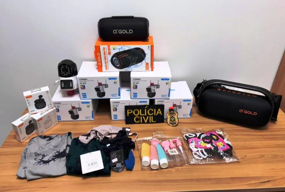 Todo o material foi recolhido e apresentado na delegacia para os procedimentos legais. - Foto: Allessandro Ferreira / Ag&ecirc;ncia Tocantins