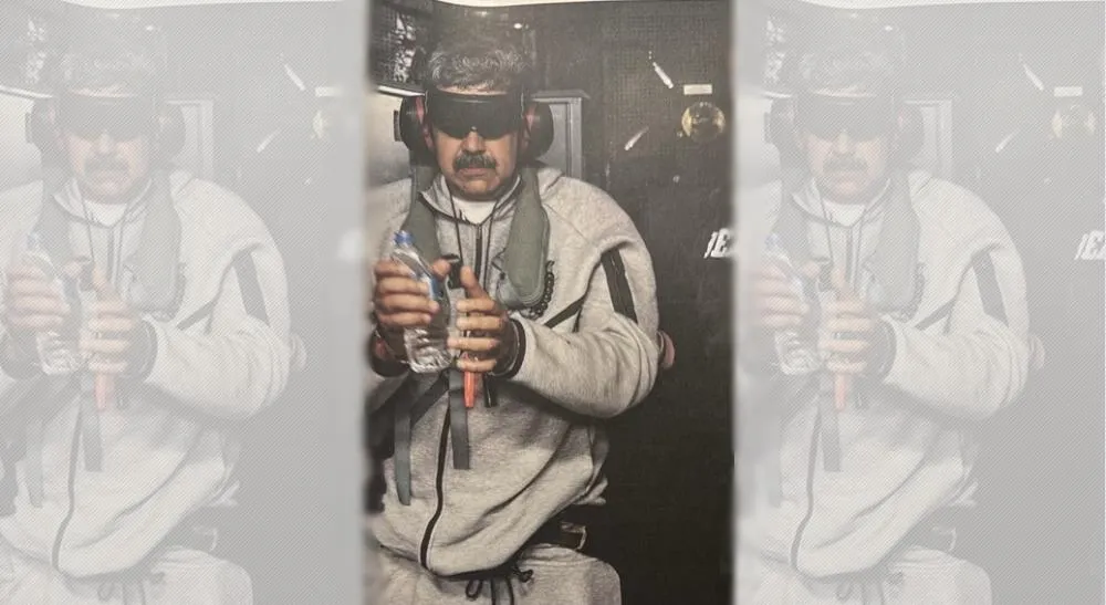 Trump divulga foto de Maduro ap&oacute;s captura do l&iacute;der &mdash; Foto: Reprodu&ccedil;&atilde;o/Redes sociais