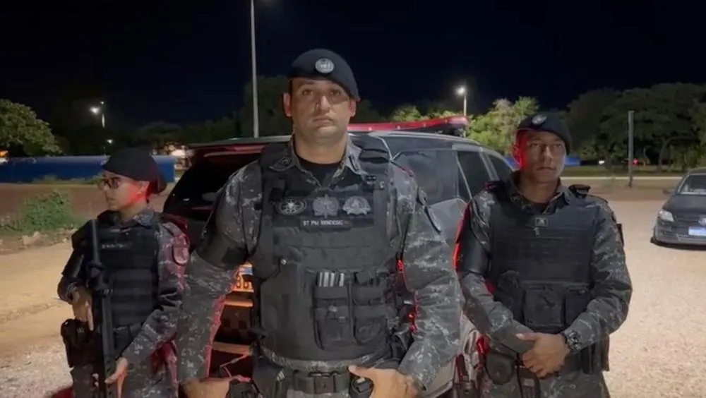 Equipe do GOC respons&aacute;vel pela abordagem a pris&atilde;o do foragido da justi&ccedil;a &ndash; Foto: Allessandro Ferreira / Ag&ecirc;ncia Tocantins