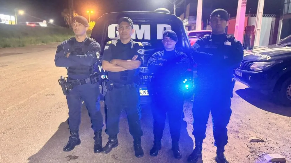 Equipe de patrulheiros da Guarda Municipal respons&aacute;veis pela ocorr&ecirc;ncia &ndash; Foto: Allessandro Ferreira / Ag&ecirc;ncia Tocantins 