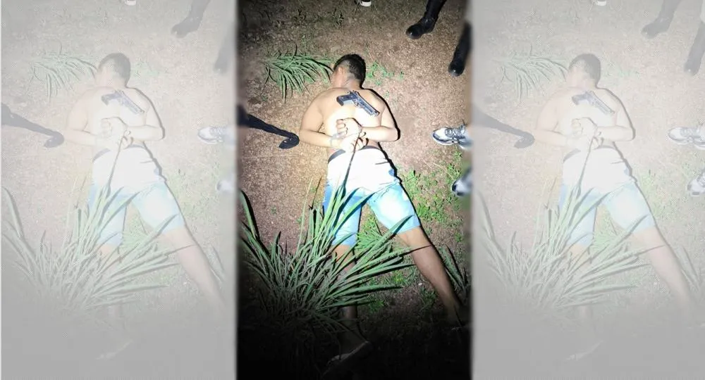 O suspeito foi detido e imobilizado pelo policial militar &agrave; paisana que passava pelo local no momento do roubo &ndash; Foto: Allessandro Ferreira / Ag&ecirc;ncia Tocantins