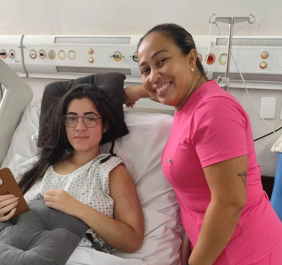 Profissionais de Sa&uacute;de do HGP que est&atilde;o acompanhando a jovem &ndash; Foto: Allessandro Ferreira / Ag&ecirc;ncia Tocantins