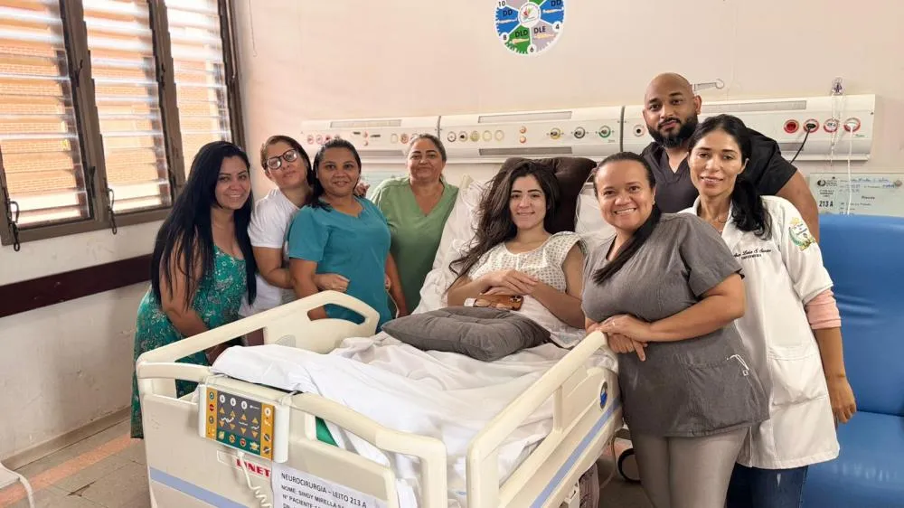 Profissionais de Sa&uacute;de do HGP que est&atilde;o acompanhando a jovem &ndash; Foto: Allessandro Ferreira / Ag&ecirc;ncia Tocantins