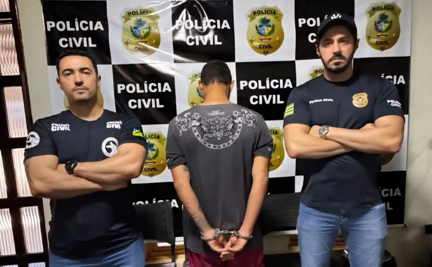 Homem foi preso ap&oacute;s a&ccedil;&atilde;o conjunta da Pol&iacute;cia Civil do Tocantins e da PCGO - Foto: Divulga&ccedil;&atilde;o PCGO
