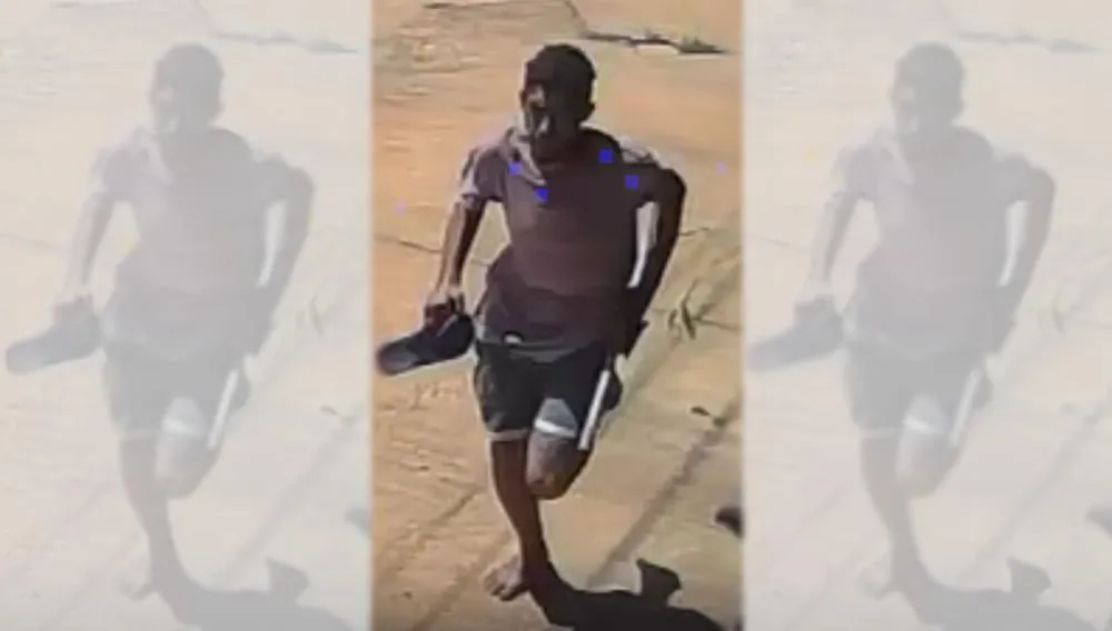 Autor do crime foi flagrado por c&acirc;meras de seguran&ccedil;a durante a fuga - quem tiver informa&ccedil;&otilde;es que possam levar ao paradeiro pode informar de forma an&ocirc;nima &agrave; PM pelo 190 &ndash; Foto: Reprodu&ccedil;&atilde;o / Ag&ecirc;ncia Tocantins