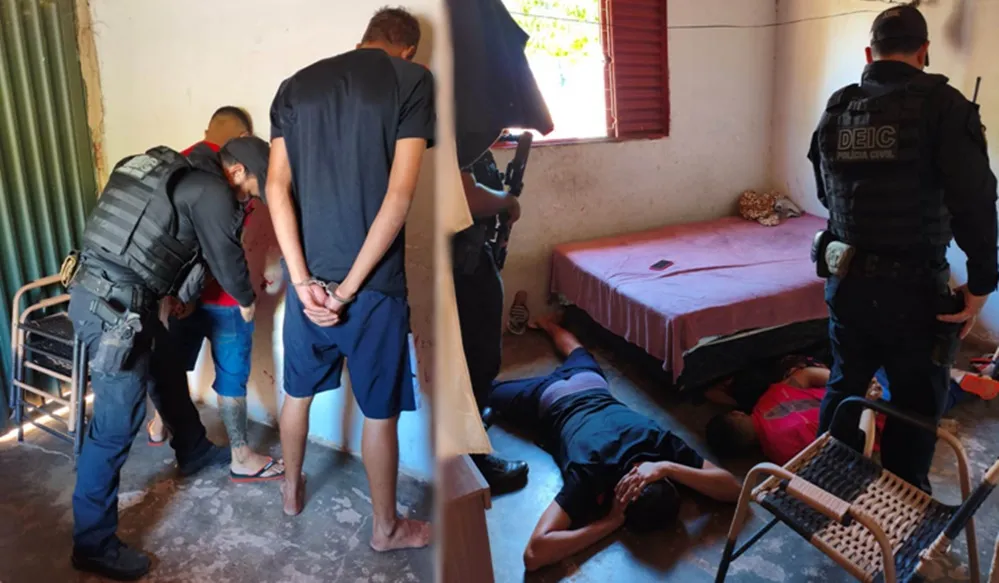 Suspeitos presos durante a&ccedil;&atilde;o da Opera&ccedil;&atilde;o Narke &ndash; Foto: Reprodu&ccedil;&atilde;o / Ag&ecirc;ncia Tocantins