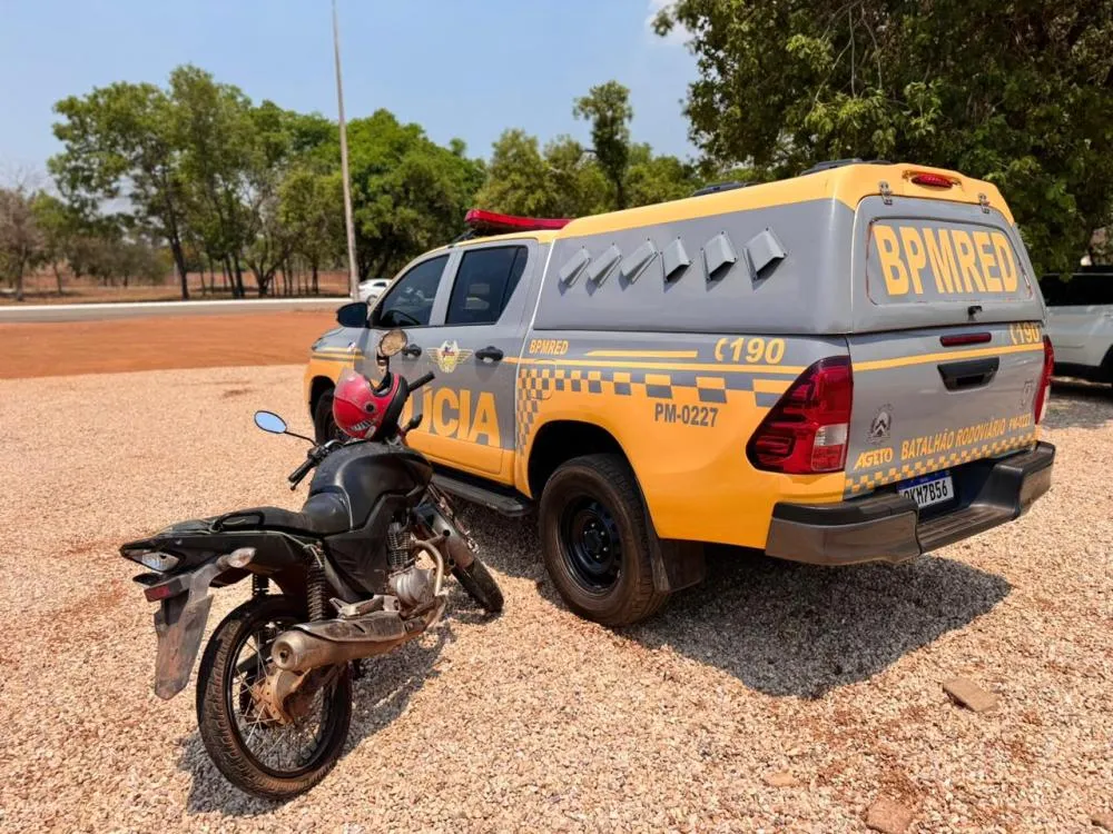 Motocicleta furtada em estacionamento de apartamento em Palmas é recuperada pelo BPMRED na TO-010
