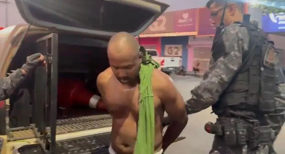 Após ser preso, Evandro foi conduzido para a delegacia da polícia civil e apresentado a autoridade policial- Foto: Allessandro Ferreira / Agência Tocantins
