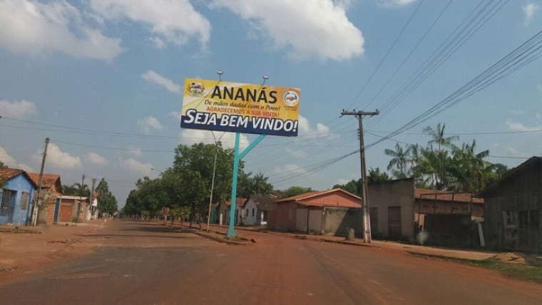 Imagem entrada da cidade de Ananás do Tocantins - Foto: Divulgação