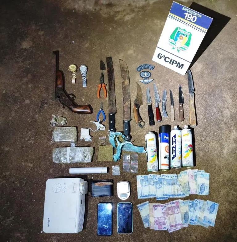Polícia Militar prende três homens por tráfico de drogas e apreende arma de fogo em Miranorte - Foto: Allessandro Ferreira / Agência Tocantins