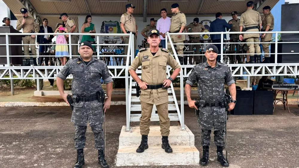 Solenidade foi realizada no Quartel do Comando Geral (QCG), em Palmas, marcou a transmissão do cargo do Tenente-Coronel PM Robson Santos Sousa para o Tenente-Coronel PM Addson Acácio Pimentel - Foto: Allessandro Ferreira / Agência Tocantins