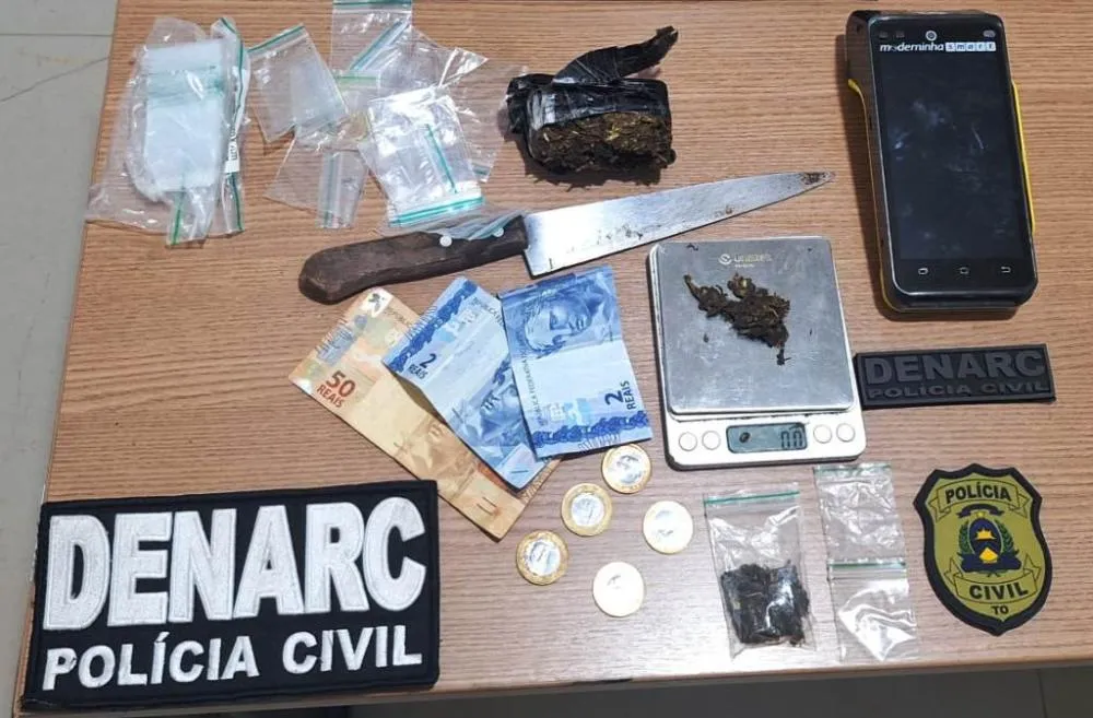 Polícia Civil prende homem por tráfico de drogas em Araguaína - Foto PCTO 
