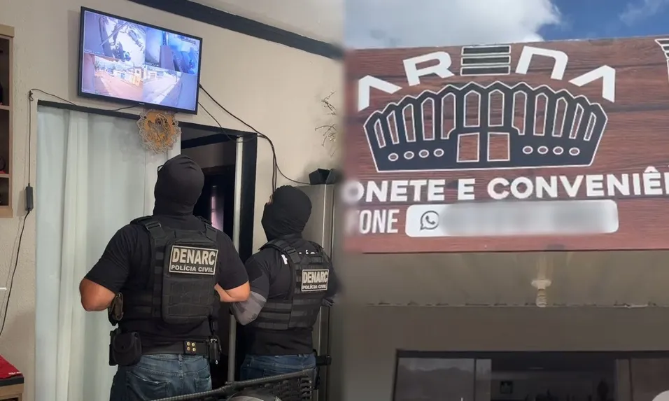 A lanchonete funcionava como ponto de comercialização de drogas na área norte de Palmas – Foto: Reprodução / Agência Tocantins