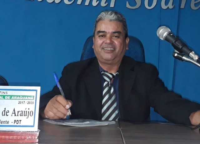 Cícero Cruz era presidente da Câmara Araguanã e tinha assumido a Prefeitura — Foto: Divulgação