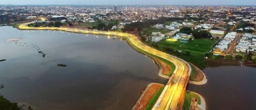 Vista aérea da Via Lago em Araguaína - Foto: Reprodução/Agência Tocantins