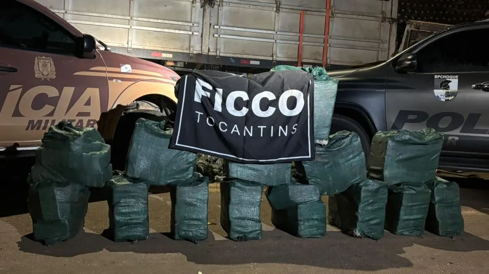 Ação da FICCO Tocantins apreende cerca de 500 kg de pasta base de cocaína na BR-153, em Tabocão; motorista é preso
