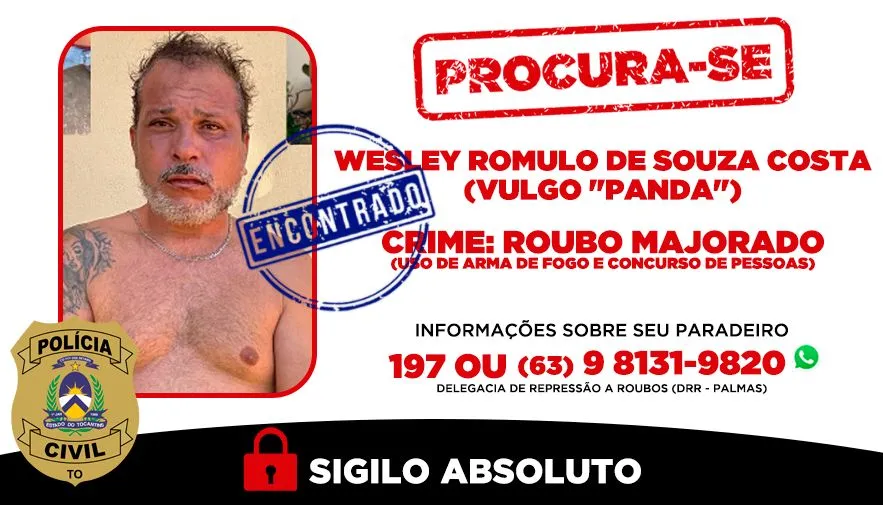 Suspeito foi preso pela Polícia Civil após diligências realizadas ao longo do dia, em Palmas - Foto: Dicom SSP/TO