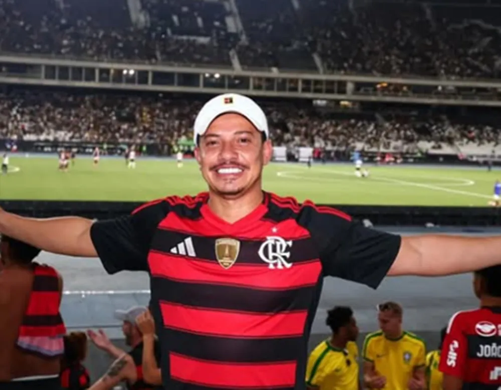 Prefeito de Combinado, Dione do Pastel no Estádio Maracanã no Rio de Janeiro, durante partida de futebol do Flamengo – Foto: Perfil do gestor no Instagram 