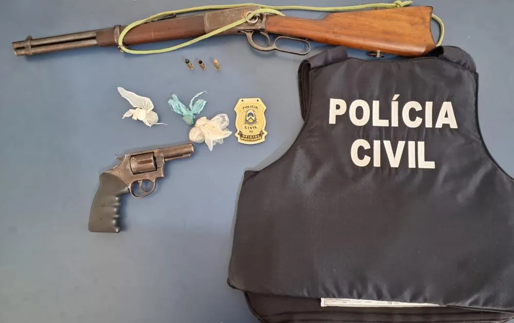 Polícia Civil cumpre mandado e apreende armas de fogo em propriedade rural no sudeste do Tocantins