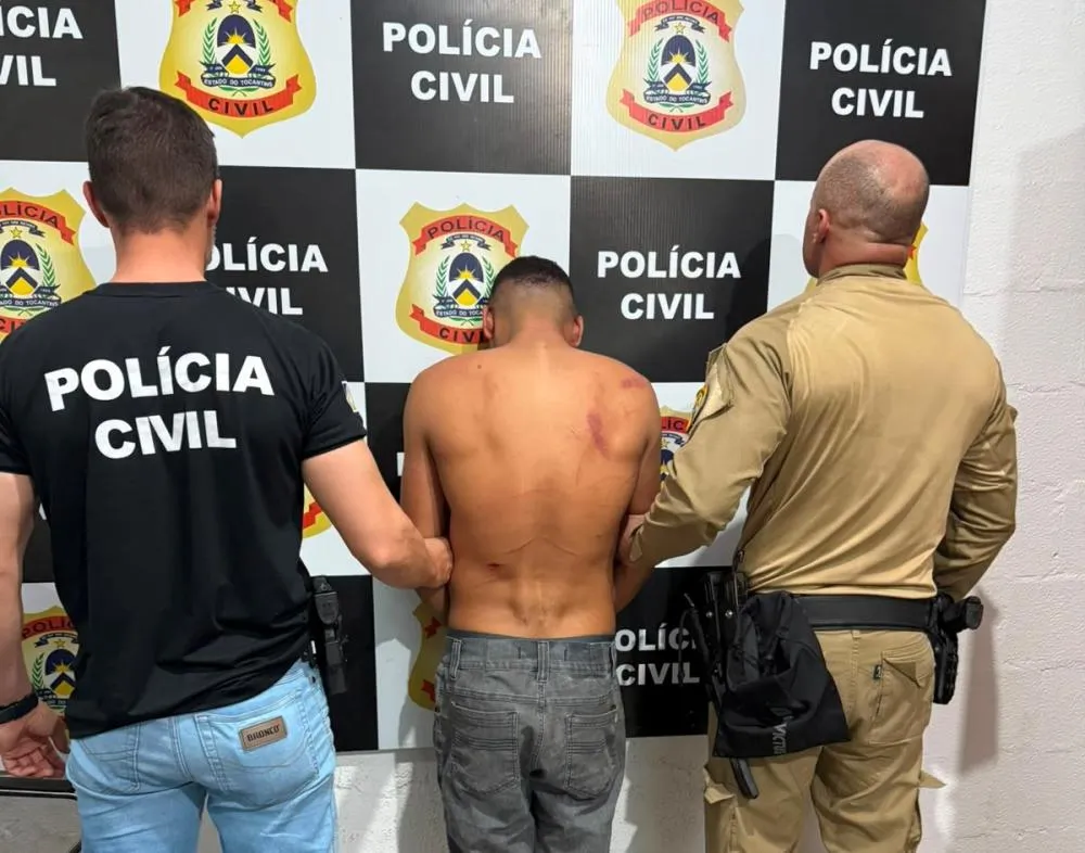 Polícias Civil e Militar prendem suspeito de roubo e tentativa de homicídio contra policial de folga em Paraíso (TO)