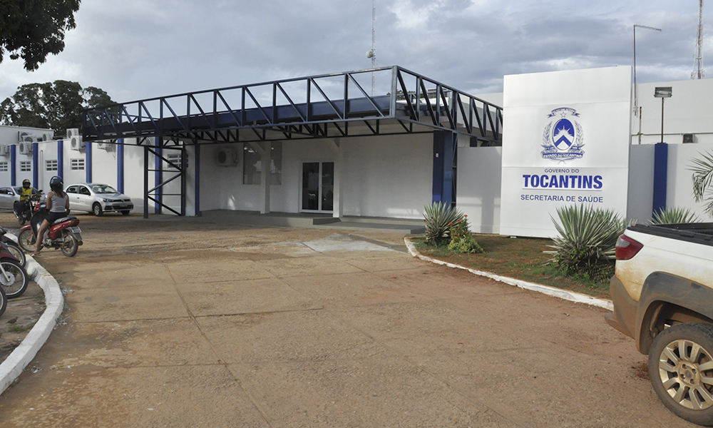 Entrada do Hospital Regional de Porto Nacional — Foto: Reprodução/Agência Tocantins 