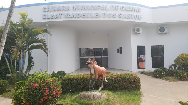 Fachada da Câmara de Vereadores de Guaraí — Foto: Guaraí Notícias/Divulgação