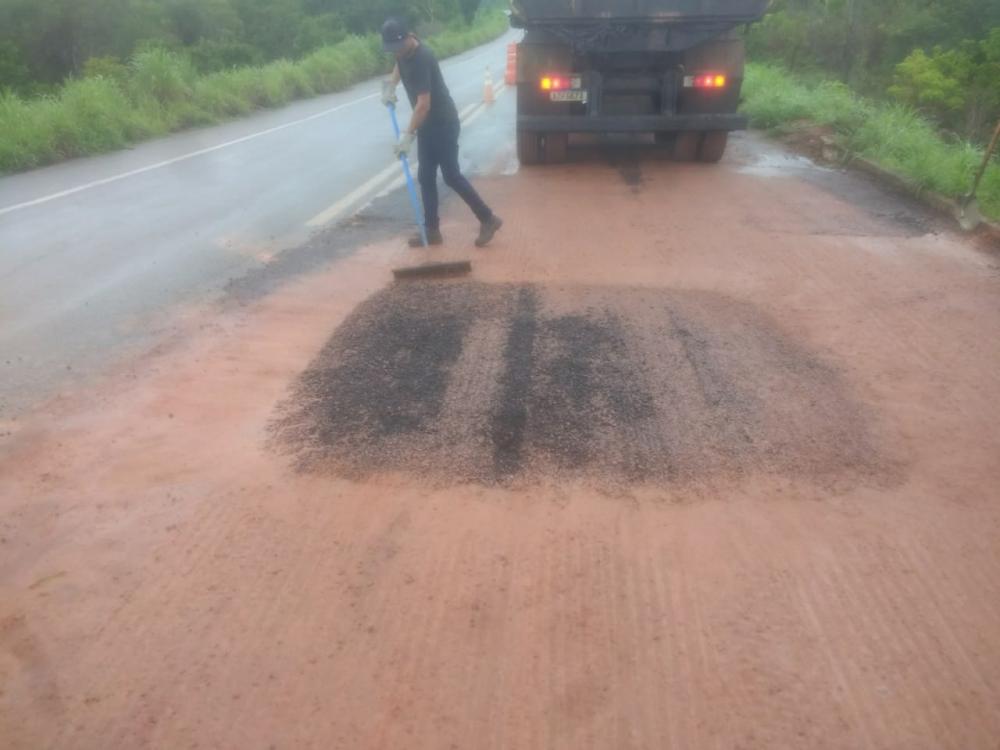 Trecho da TO-455 voltou a ser liberado após reparo — Foto: Divulgação/Ageto