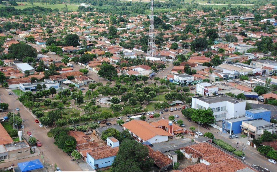 Vista aérea da área central de Colinas do Tocantins - Foto: Prefeitura de Colinas do Tocantins-TO
