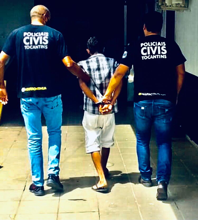 Homem foi preso pela Polícia Civil em Guaraí – Foto: DICOM SSP/TO 