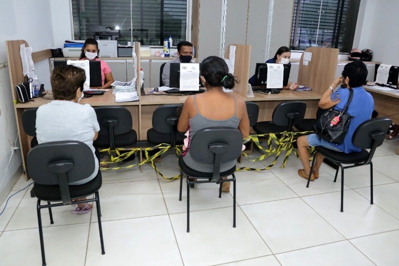 Atendimento Secretaria do Trabalho, Assistência Social e Proteção à Mulher – Foto: Lino Vargas/Secom Gurupi
