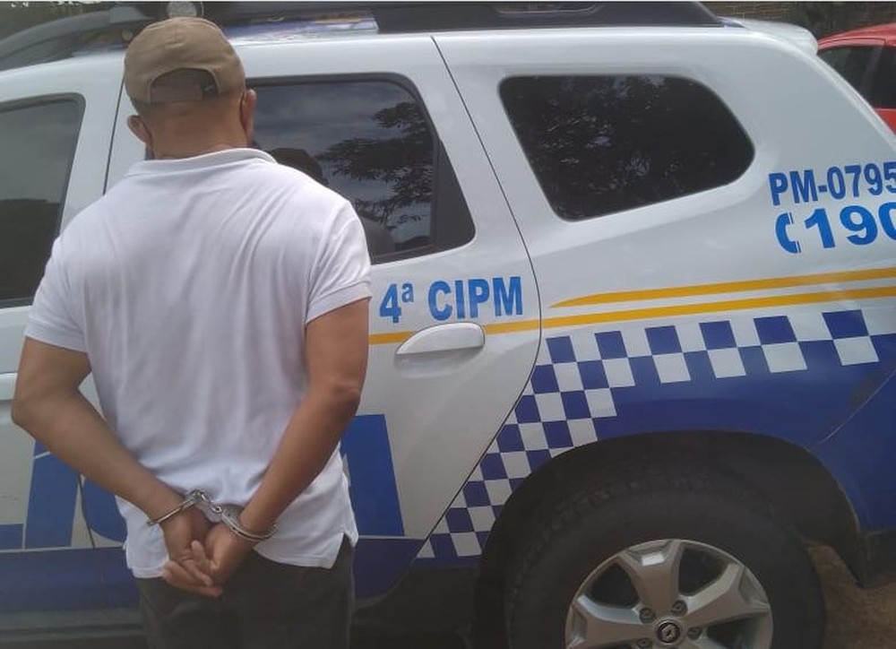 Suspeito foi preso em Cristalândia — Foto: Divulgação/Polícia Militar