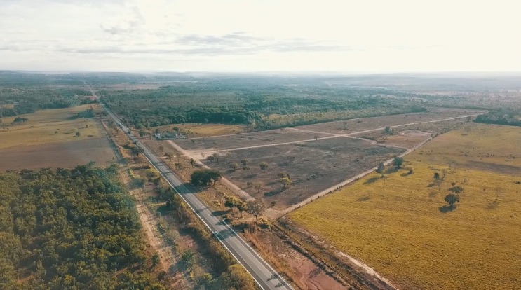 Imagens aéreas da área destinada para o Parque Industrial de Guaraí com 84 lotes – Foto: Ascom/Guaraí