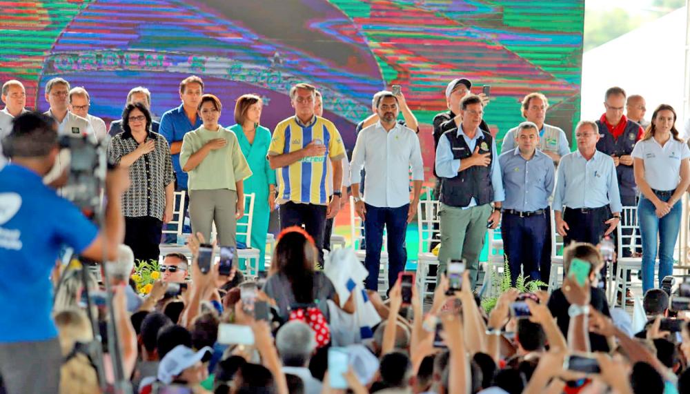 Presidente Jair Bolsonaro lança programa DNA do Brasil Talentos em Porto Nacional – Foto: Antonio Gonçalves/Governo do Tocantins