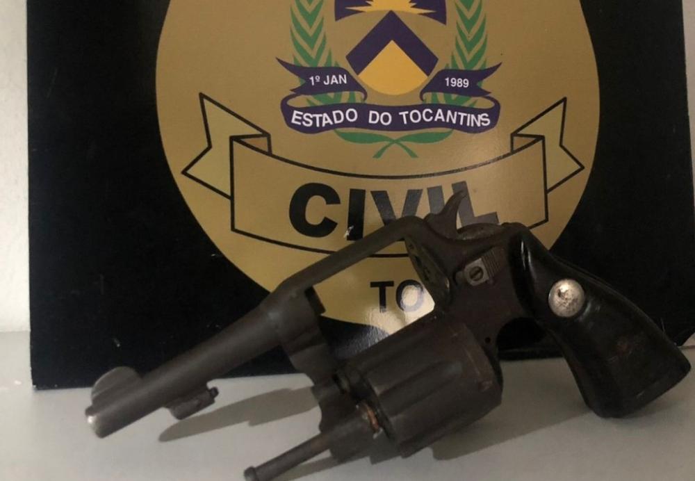  Arma utilizada para ameaçar a vítima foi apreendida pela Polícia Civil - Foto: Divulgação/PC-TO