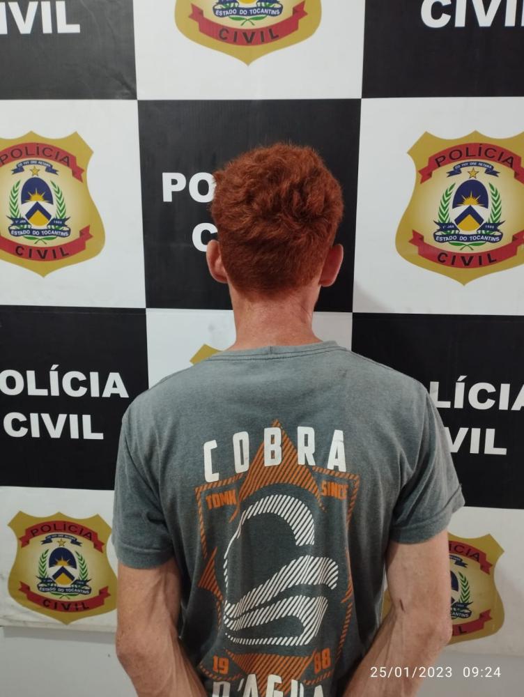 Homem suspeito de praticar vários assaltos a residências é preso pela Polícia Civil em Gurupi - Foto: Dicom/SSP-TO