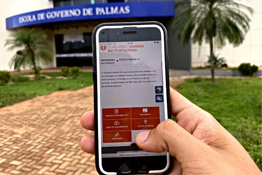 Locais de prova para concurso público da Guarda Metropolitana de Palmas já estão disponíveis no site da banca organizadora Fundação Vunesp – Foto: Bruna Lima / Secom Palmas 