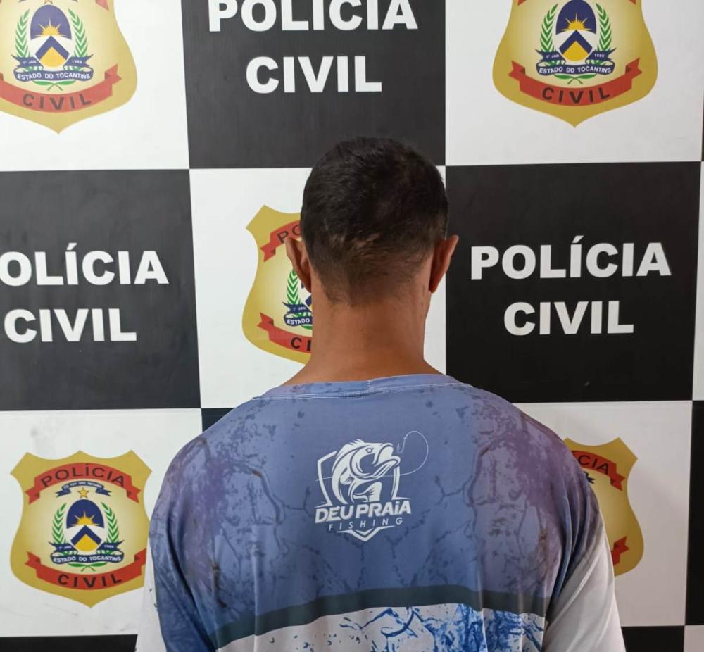 Suspeito que não teve o nome divulgado foi preso na manhã desta sexta-feira, 31, em cumprimento ao mandado de prisão – Foto: Divulgação / SSPTO
