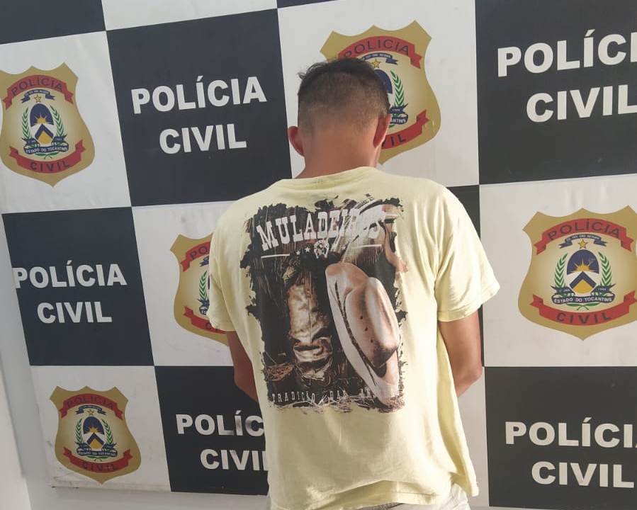 Homem foi preso em cumprimento a mandado de prisão preventiva – Foto: Divulgação / SSPTO 