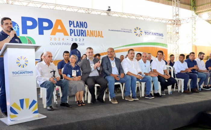 Sergislei Moura, secretário de Estado do Planejamento e Orçamento, abriu os trabalhos e afirmou que o PPA chegou com grande participação da população - Foto: Esequias Araújo/Governo do Tocantins