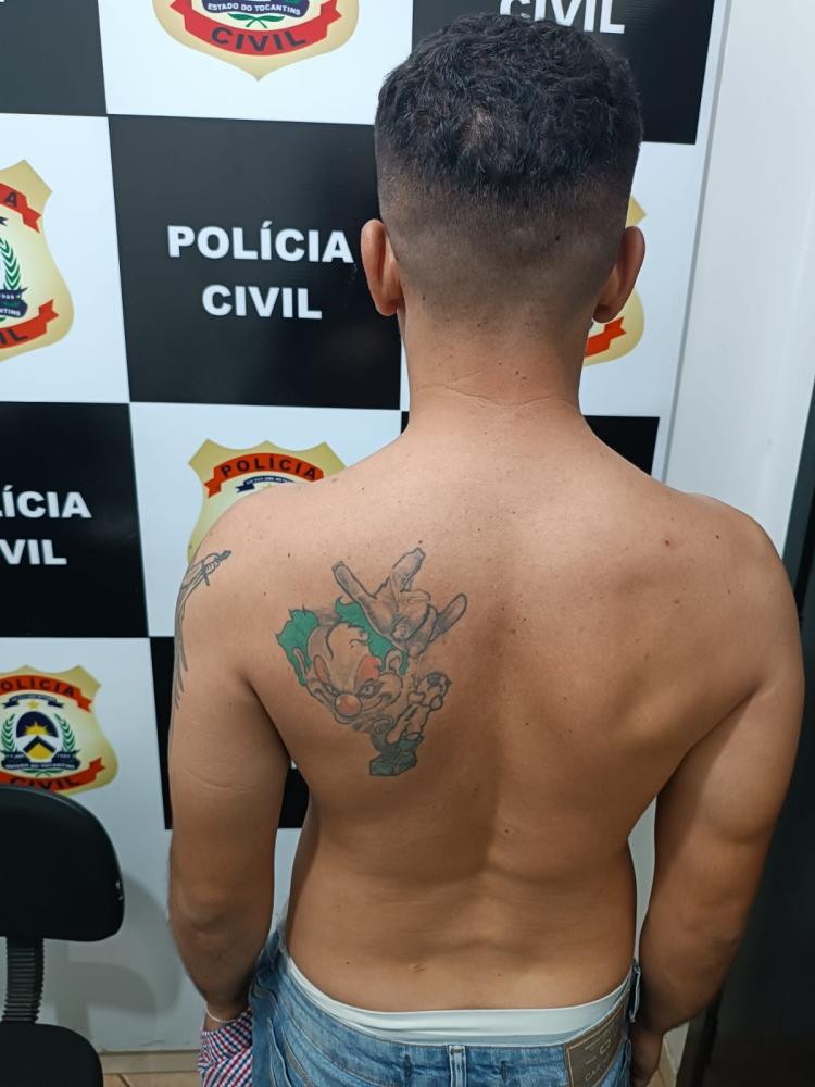 Suspeito foi preso pela Polícia Civil em Guaraí — Foto: DICOM SSP-TO/Divulgação