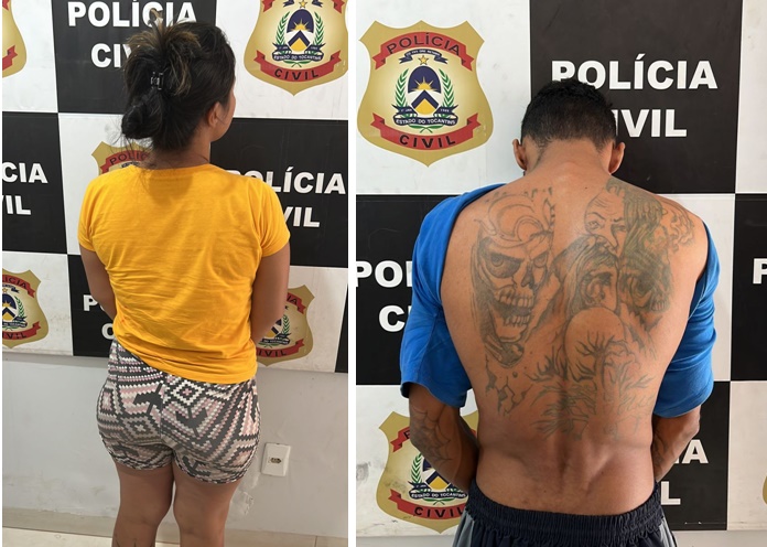 Homem já condenado pela Justiça é preso com mulher foragida da comarca de Palmas foram presos na mesma ação – Foto: Divulgação / SSPTO