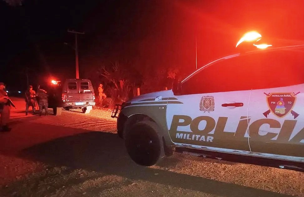 Troca de tiros aconteceu em área de mata em Miracema do Tocantins — Foto: PM/Divulgação